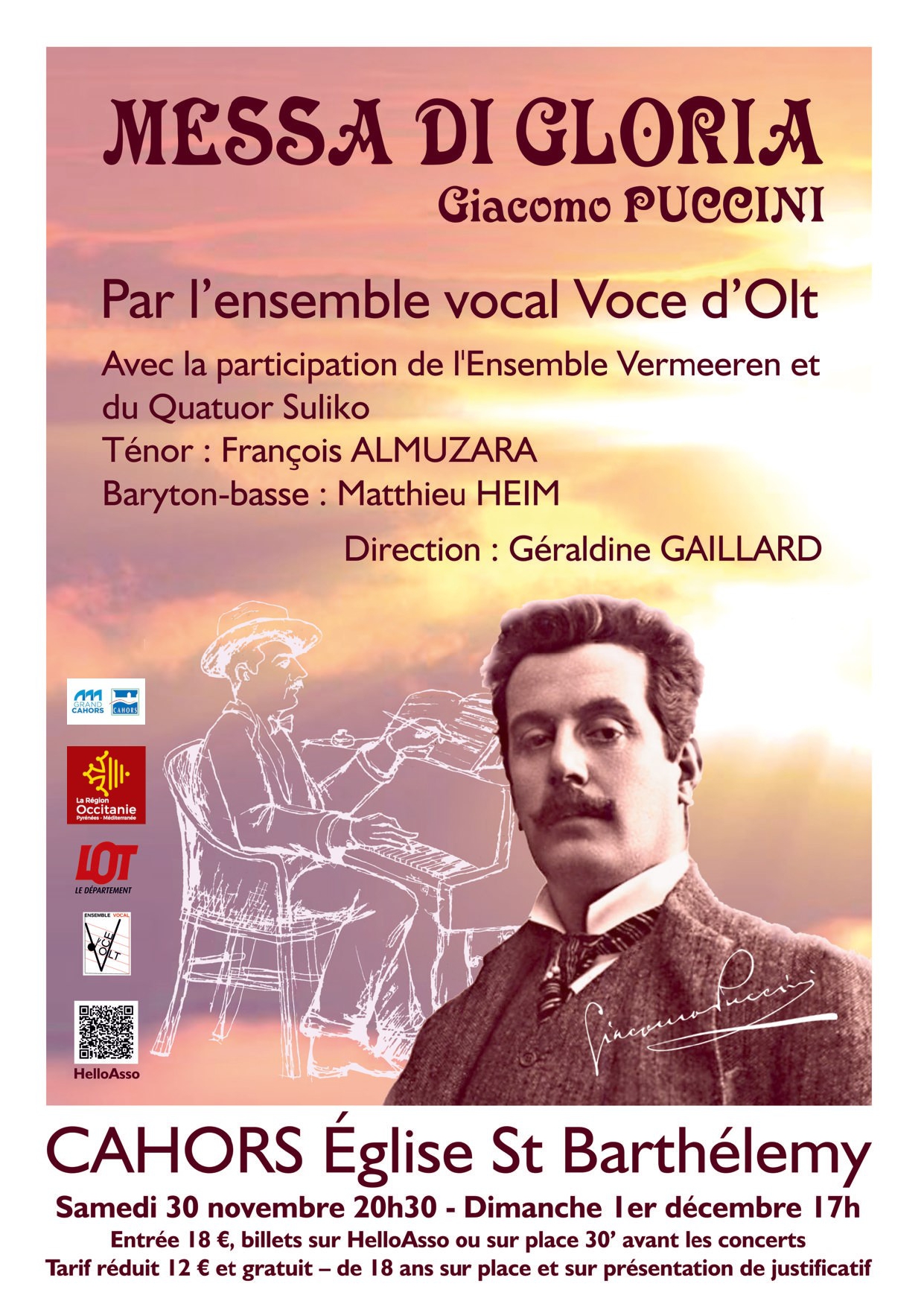 Concert de musique classique : La Messa di Gloria de Puccini