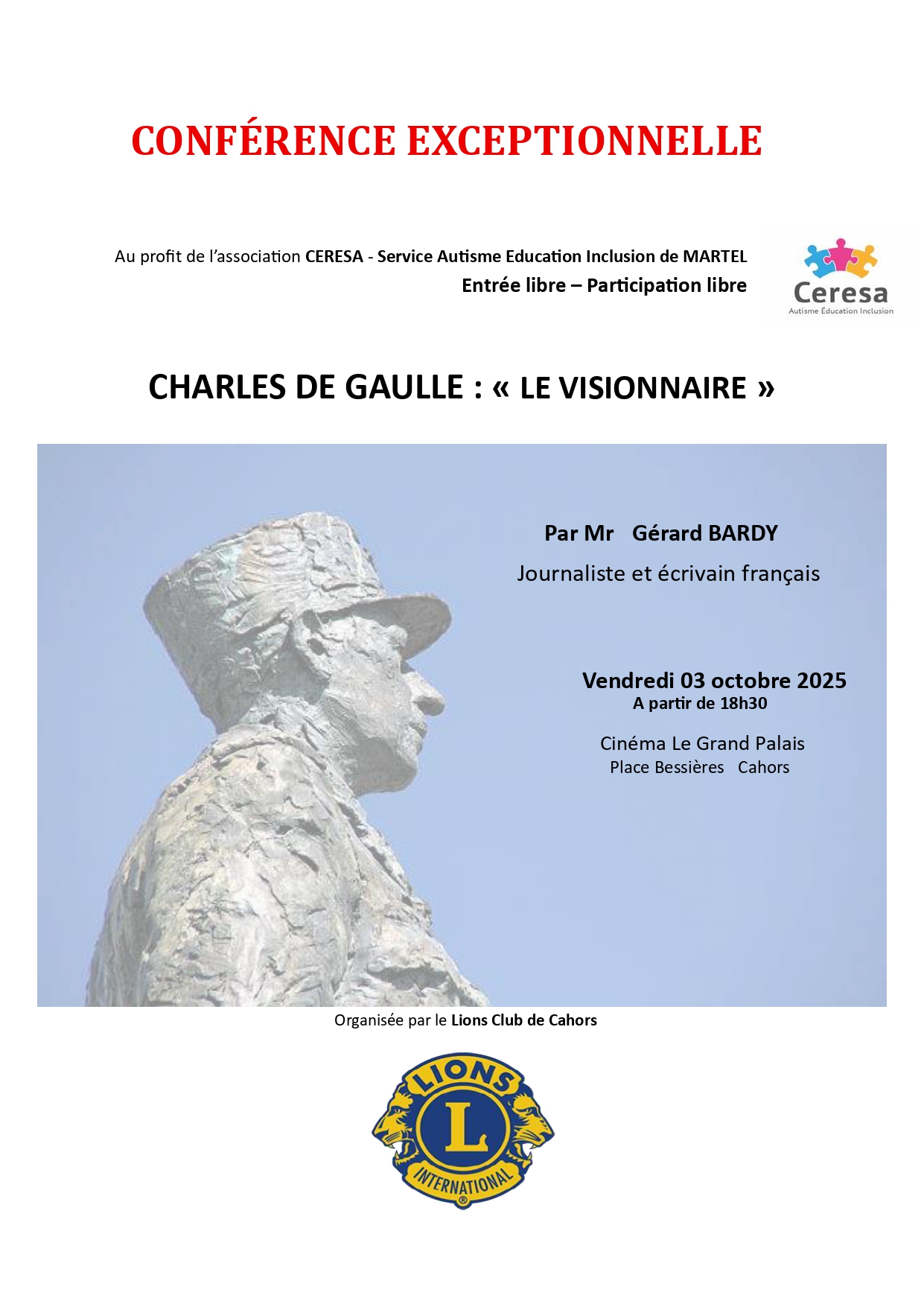 Conférence : "Charles de Gaulle, le visionnaire"