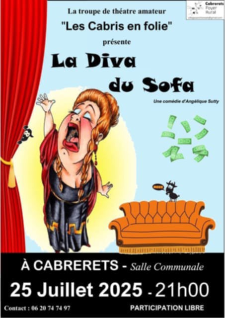 Théâtre à Cabrerets: "La Diva du sofa"