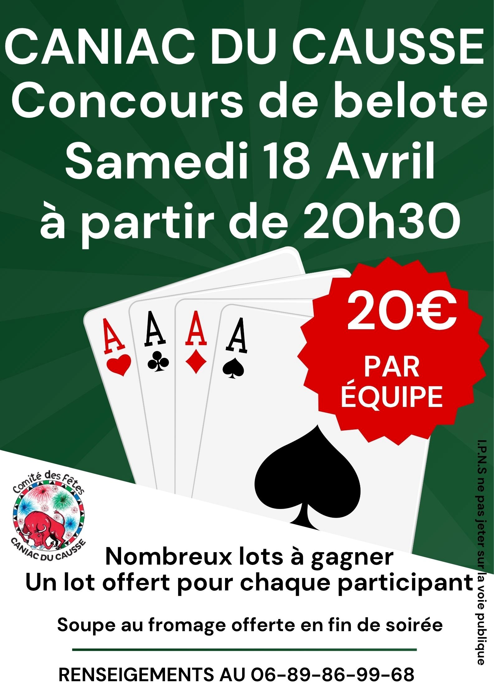 Concours de Belote à Caniac-du-Causse — visuel événement