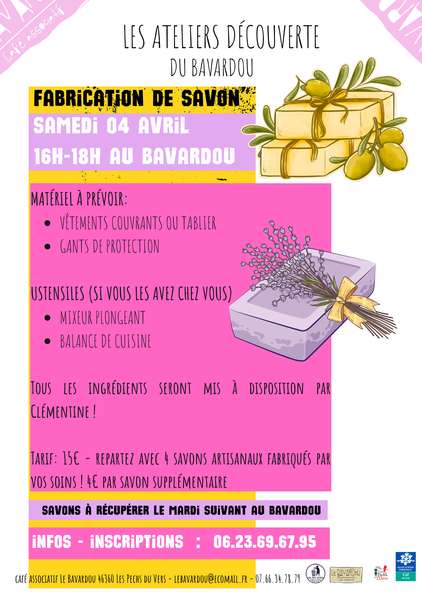 Les Ateliers Découverte du Bavardou : fabrication de savons