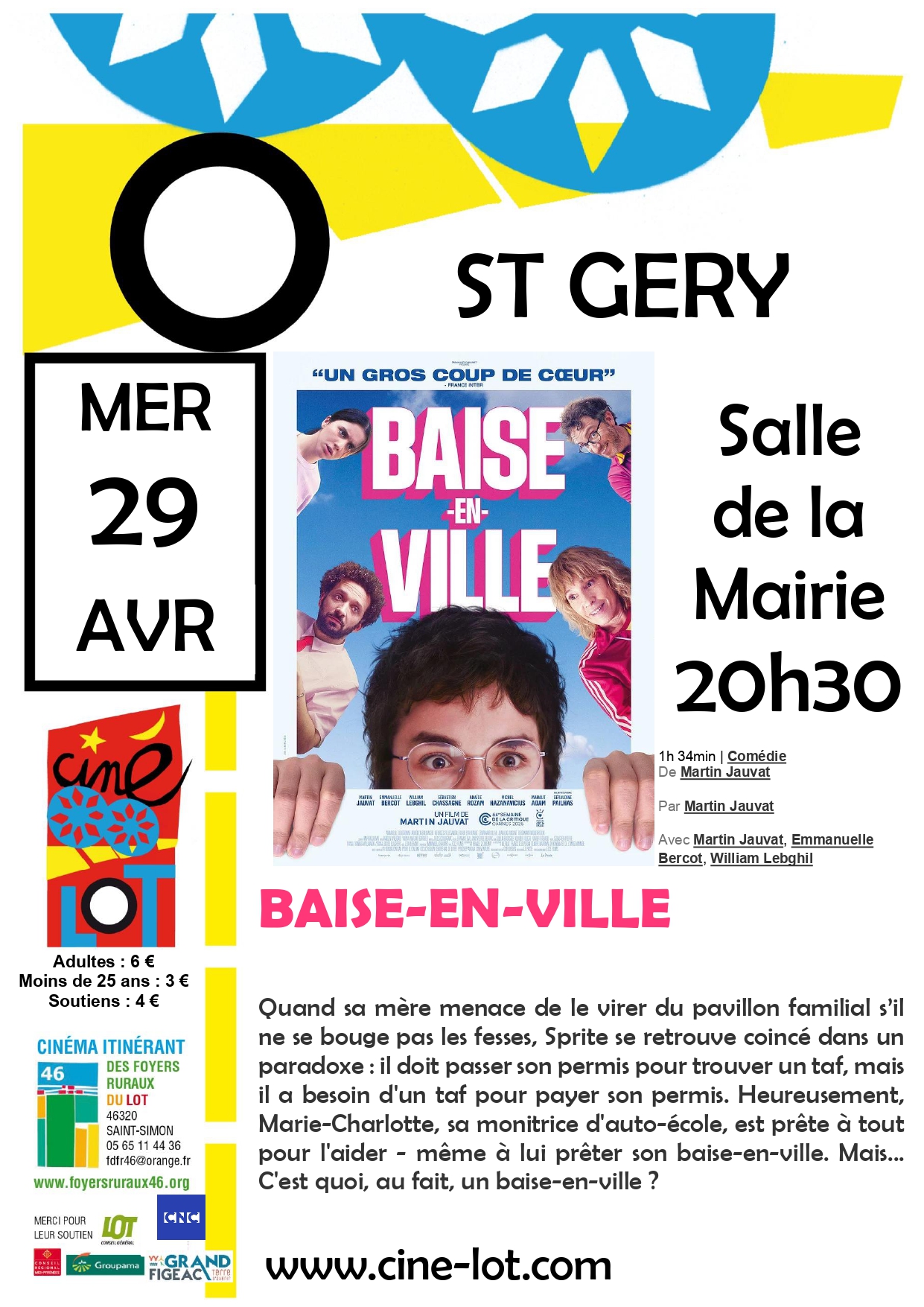 Ciné-Lot : "Baise-en-ville" — visuel événement