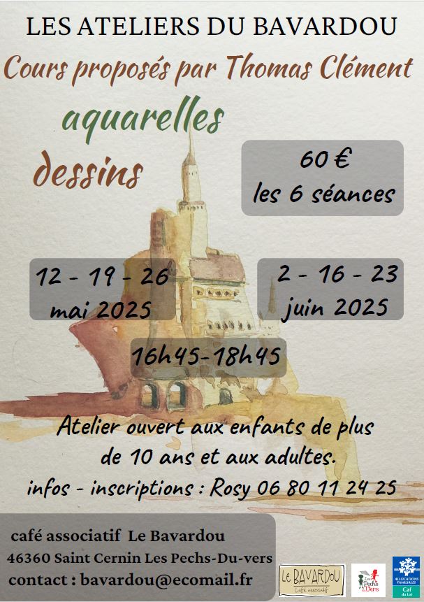 Les Ateliers du Bavardou : cours de dessins et aquarelles