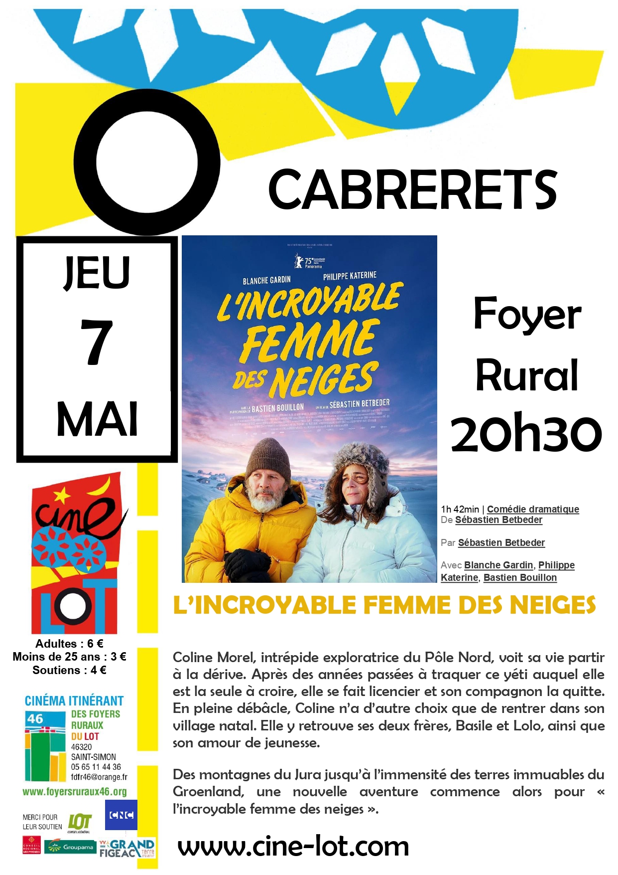 Ciné-Lot : "L'incroyable femme des neiges" — visuel événement
