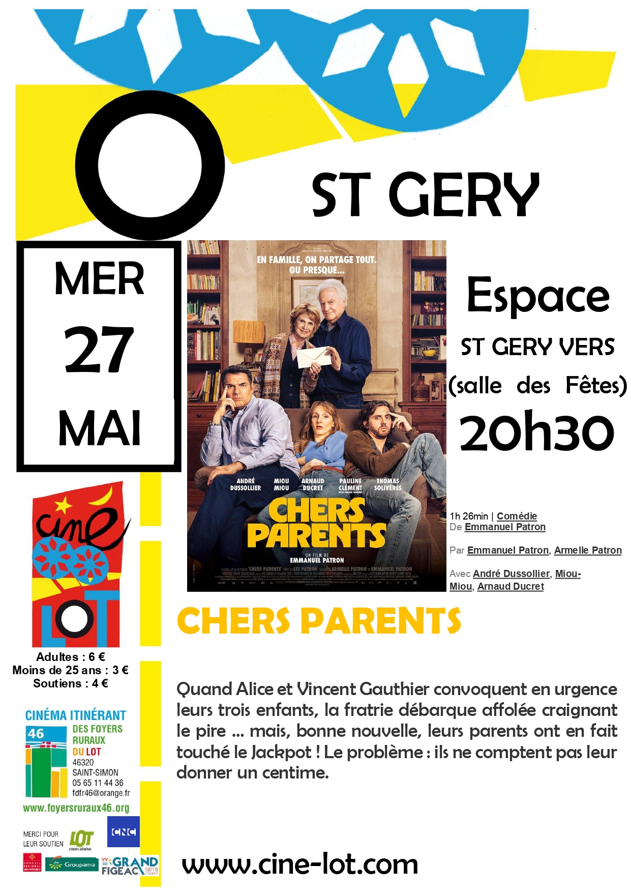 Ciné-Lot : "Chers parents" — visuel événement