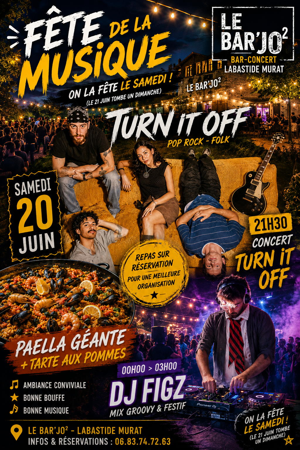 Soirée Paëlla Géante avec concert et DJ, à l'occasion de la Fête de la Musique, Cœur de Causse - photo 3