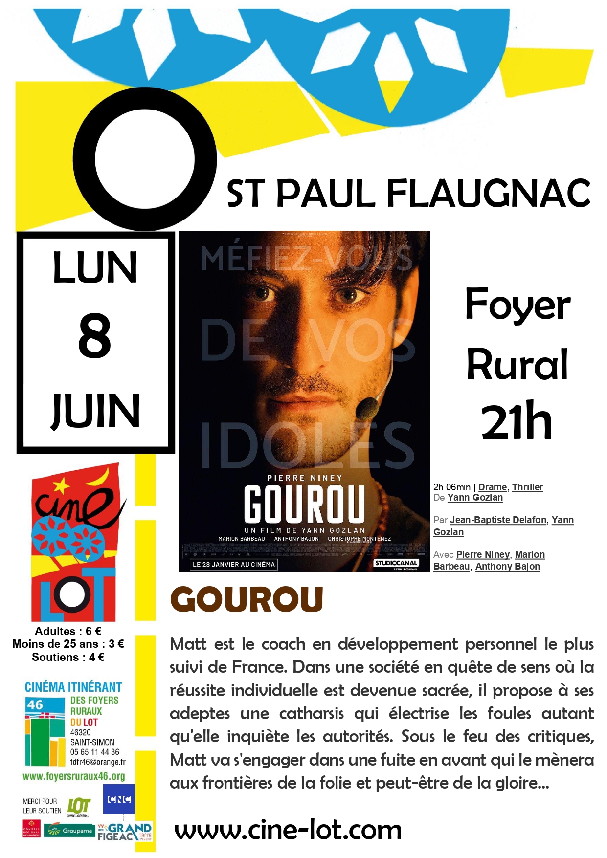 Ciné-Lot : "Gourou" — visuel événement