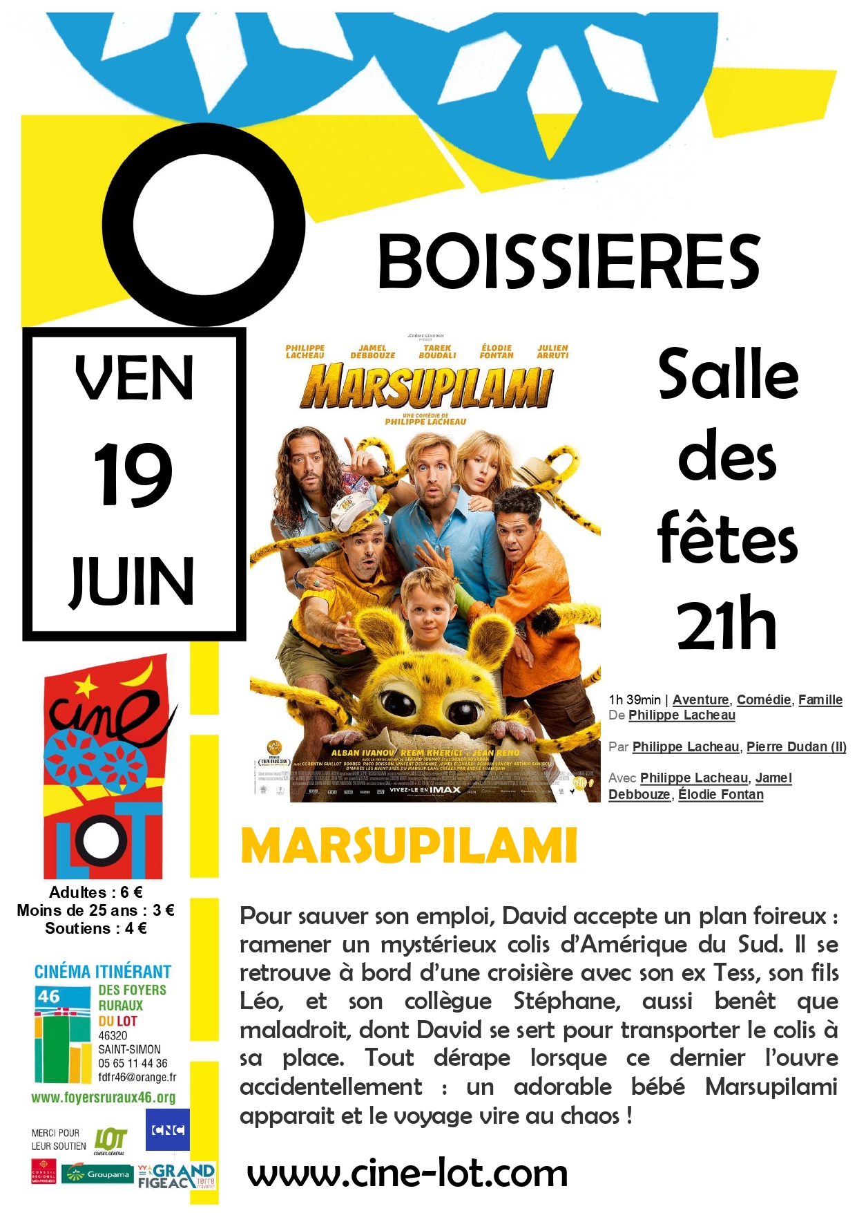 Ciné-Lot : "Marsupilami" — visuel événement