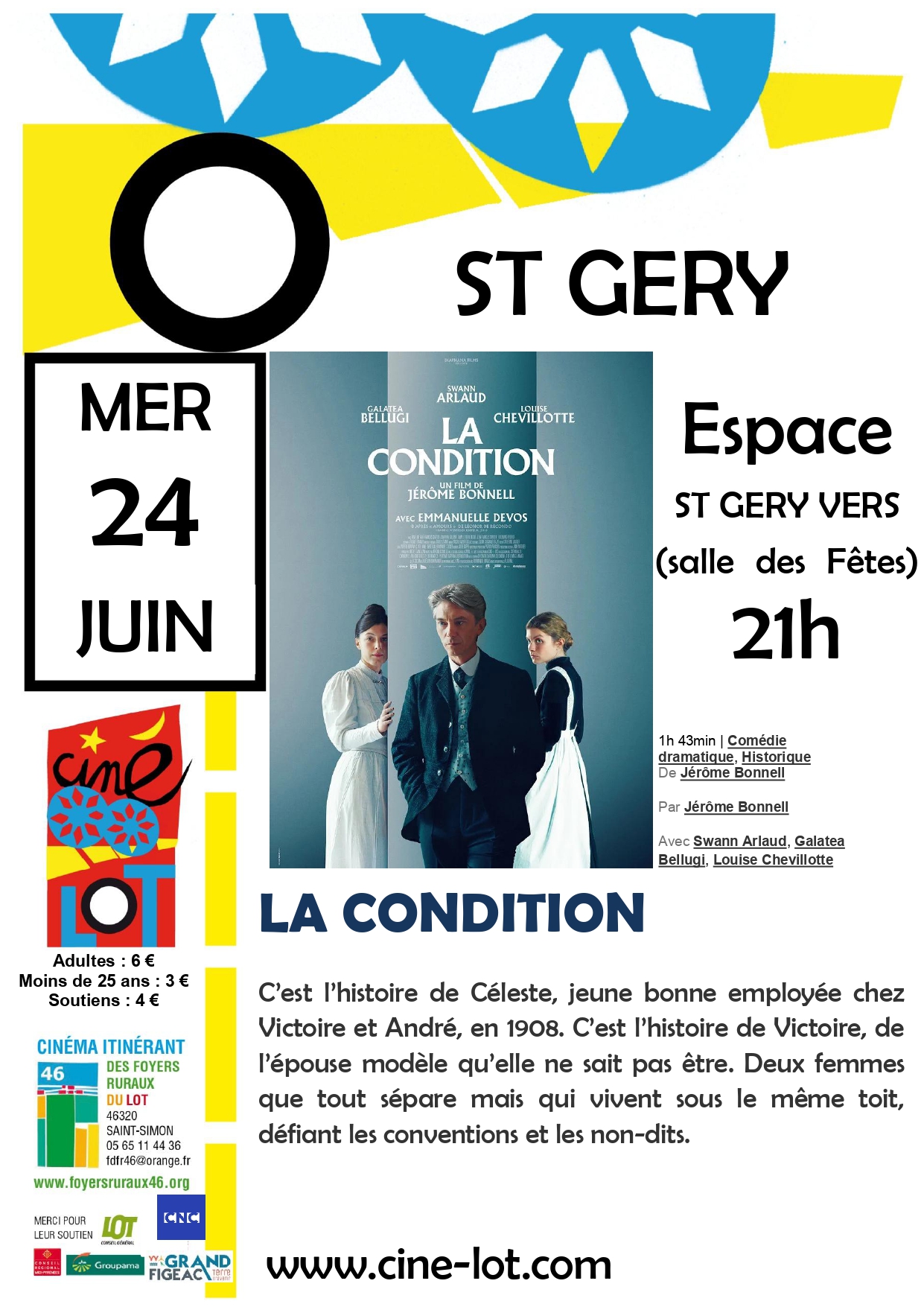 Ciné-Lot : "La condition" — visuel événement