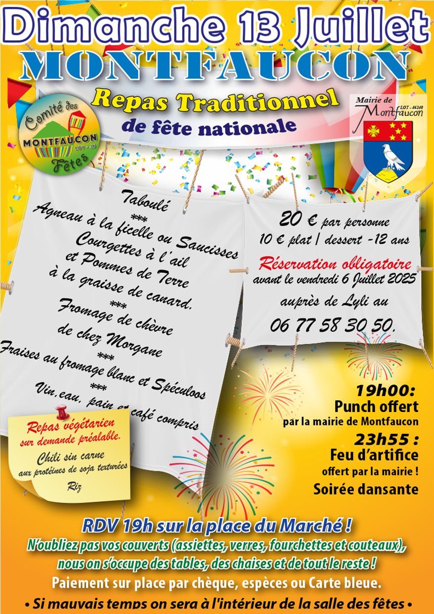 Repas et feu d'artifice à Montfaucon, Montfaucon - photo 2