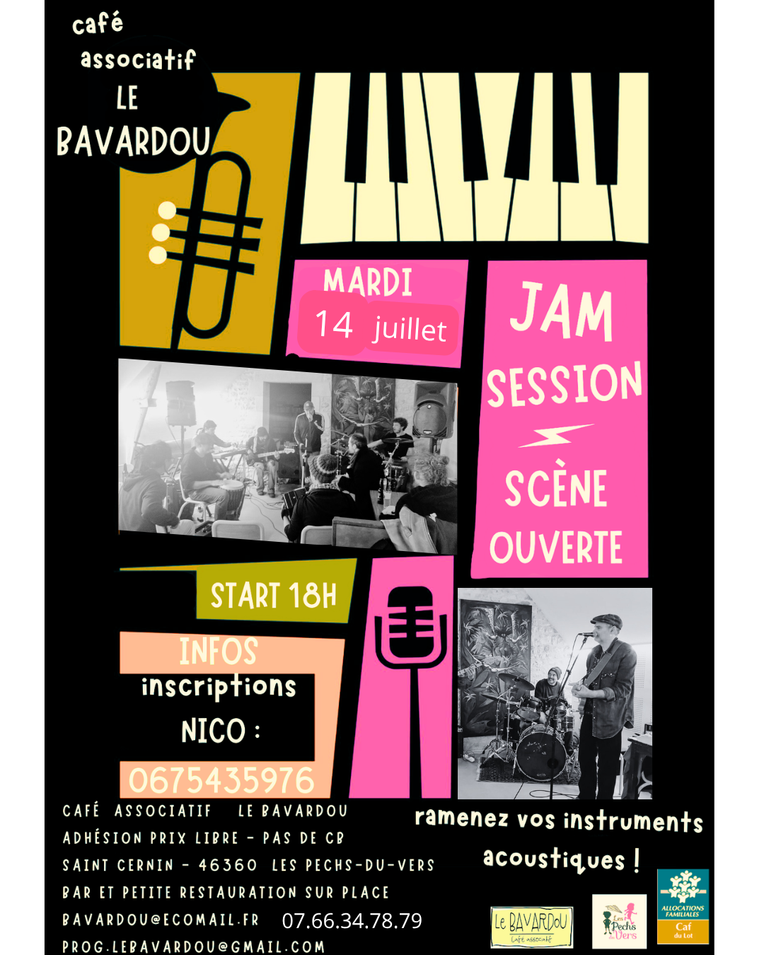 Jam Session, scène ouverte au Bavardou