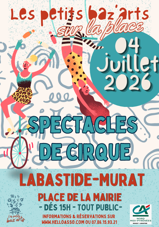 Les petits Baz'arts sur la place, première édition ! Spectacles de cirque pour tout public.