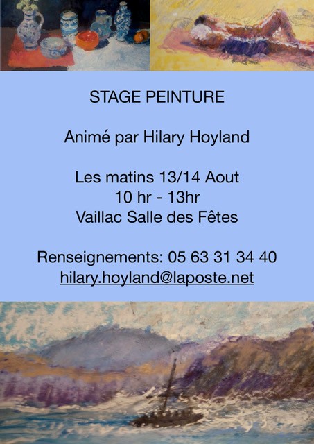 Atelier de peinture avec l'artiste professionnelle Hilary Hoyland