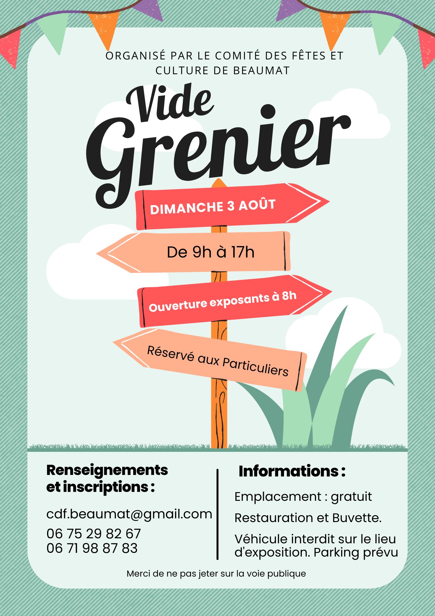 Vide grenier à Beaumat