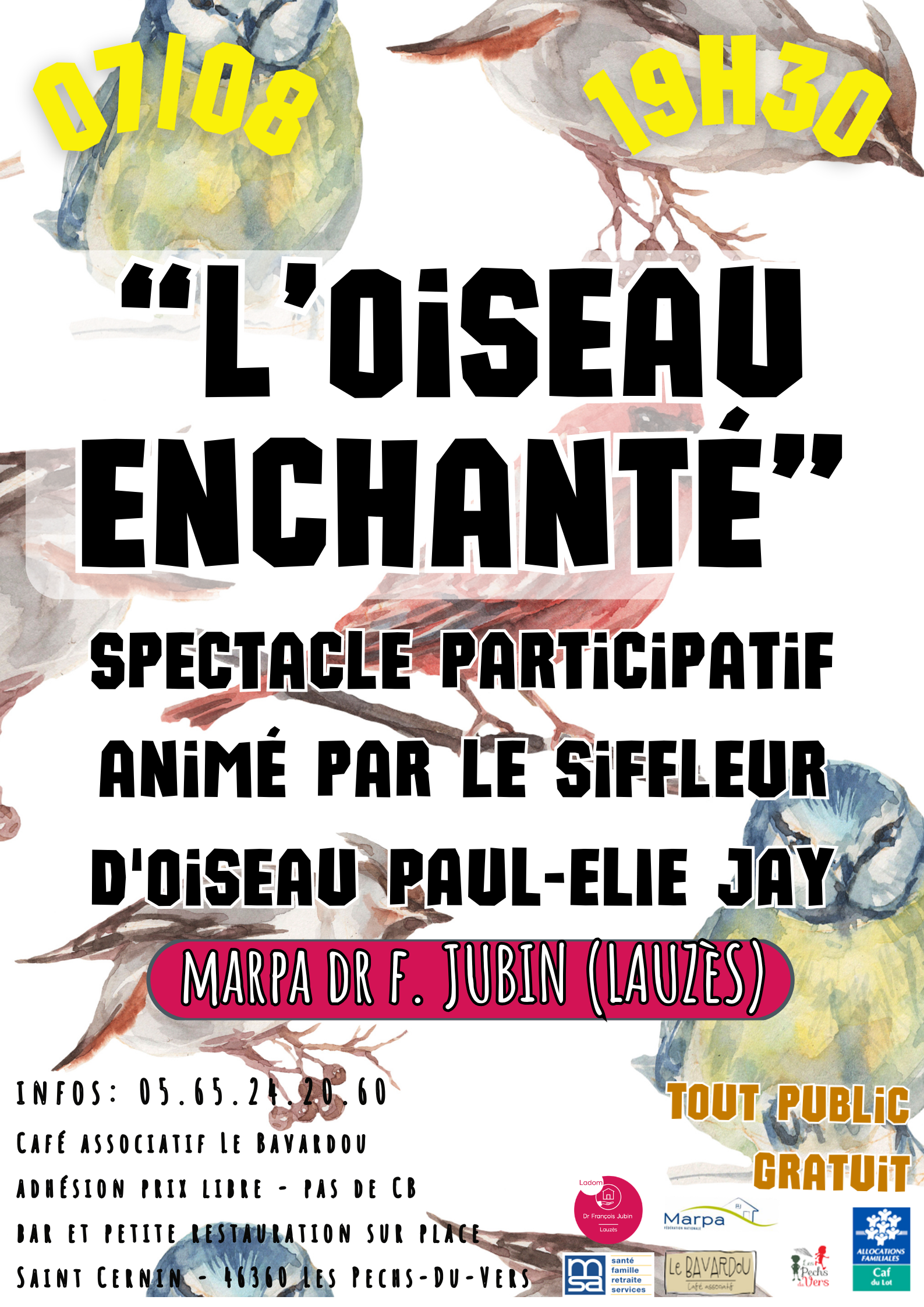 Spectacle "L'oiseau enchanté" à la MARPA de Lauzès