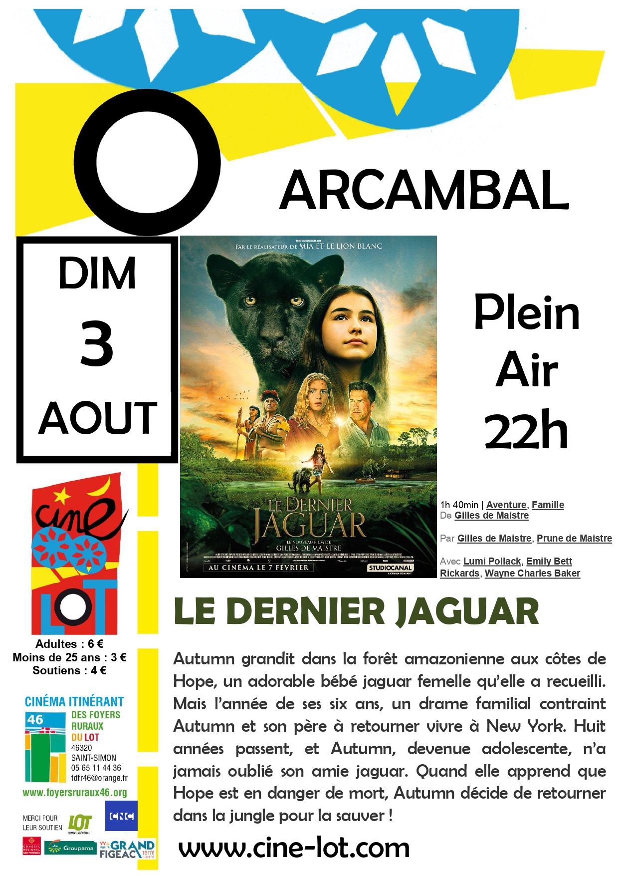 Ciné-Lot en plein air : "Le dernier jaguar"