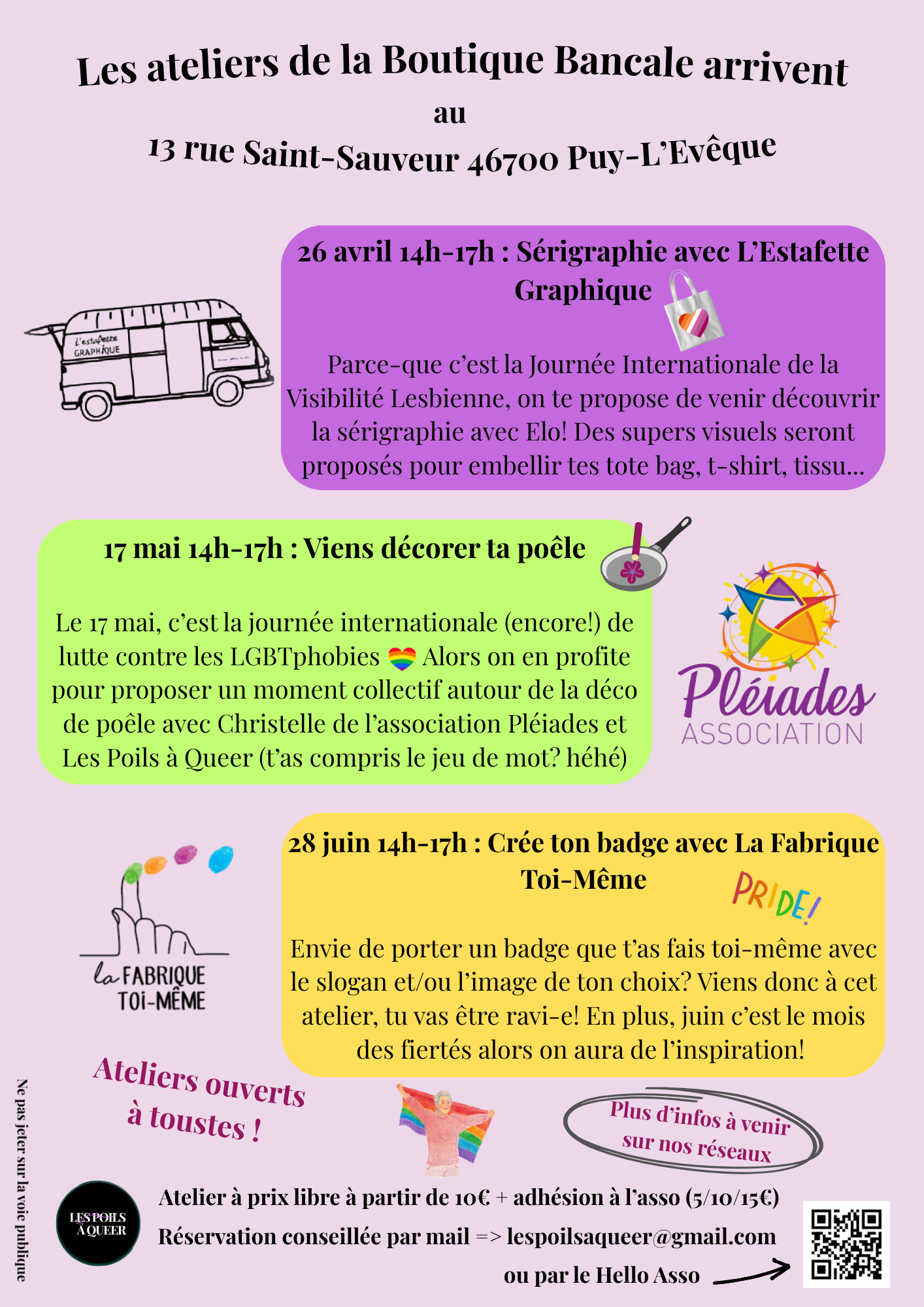 Viens décorer ta poêle à la Boutique Bancale
