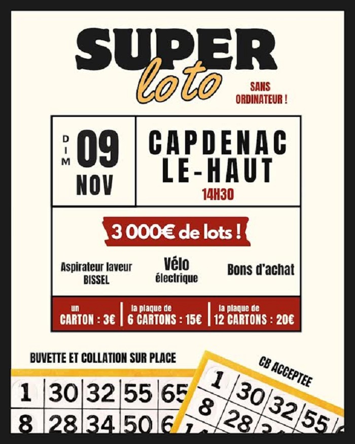 Super loto à Capdenac-le-Haut, Capdenac