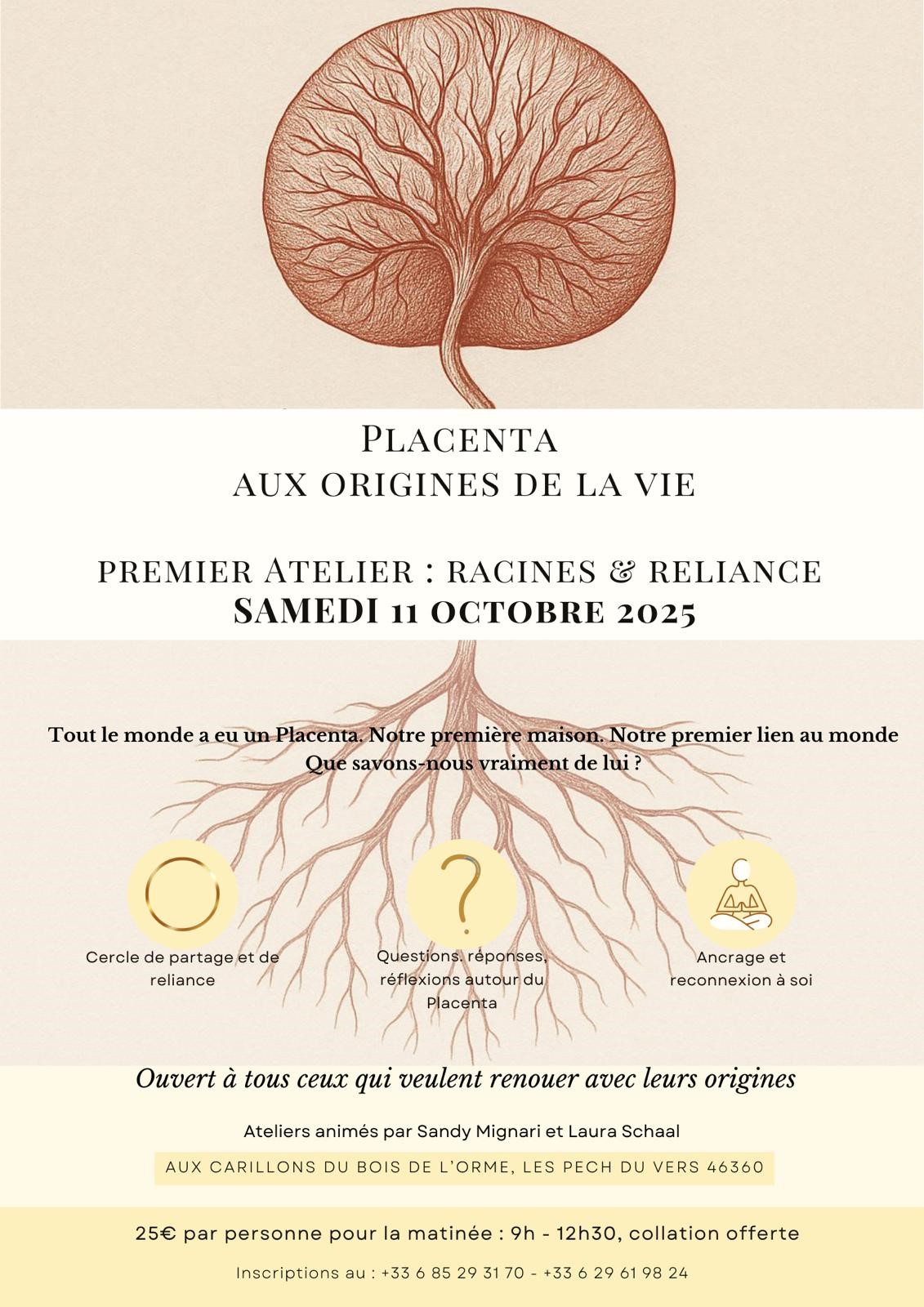 Placenta, aux origines de la vie. Premier atelier : Racines et Reliance