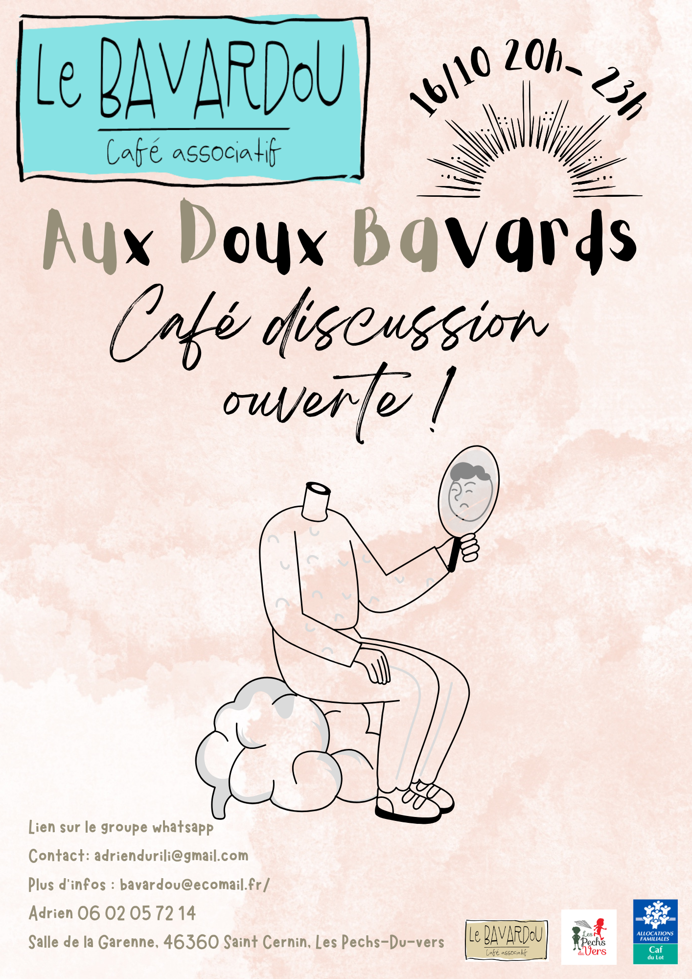 Aux Doux Bavards, café discussion