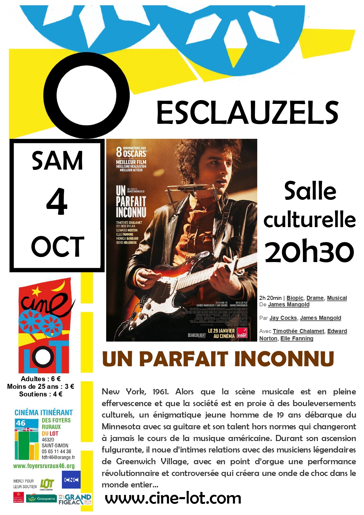 Ciné-Lot à Esclauzels: "Un parfait inconnu"