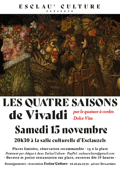 Esclau'Culture : Dolce Vita - Les quatre saisons de Vivaldi