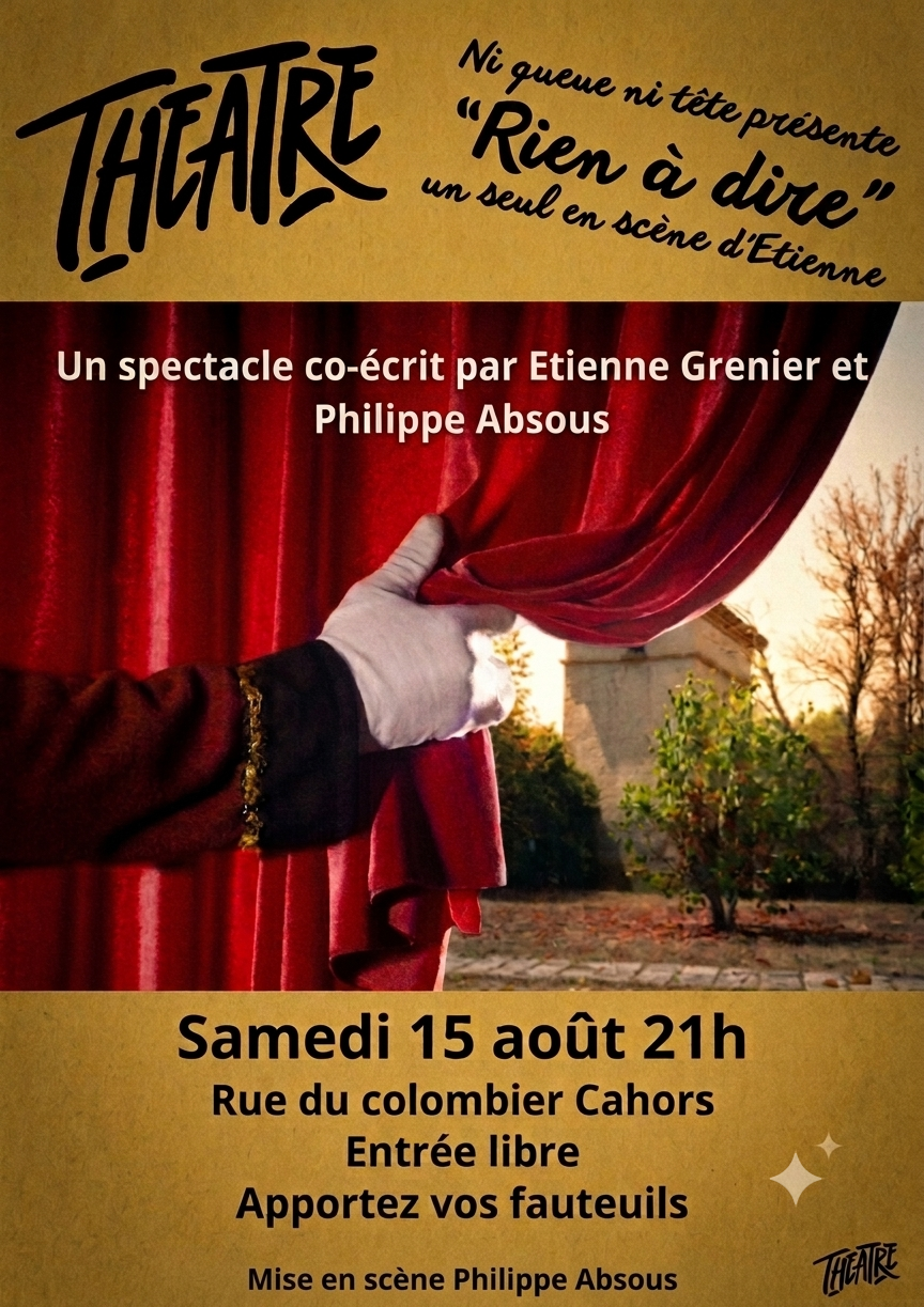 Théâtre : "Rien a dire"