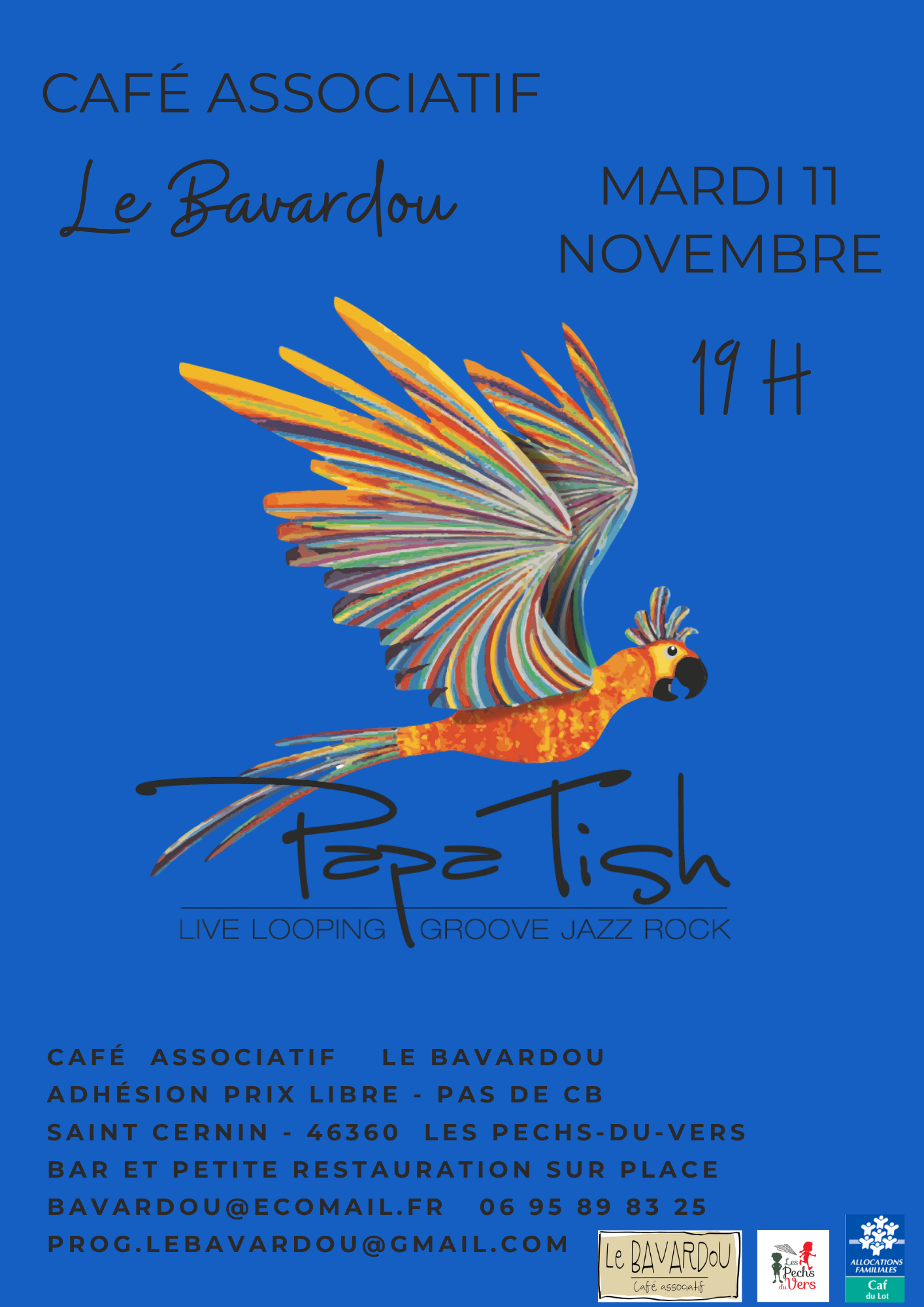 Concert au Bavardou : Papa Tish