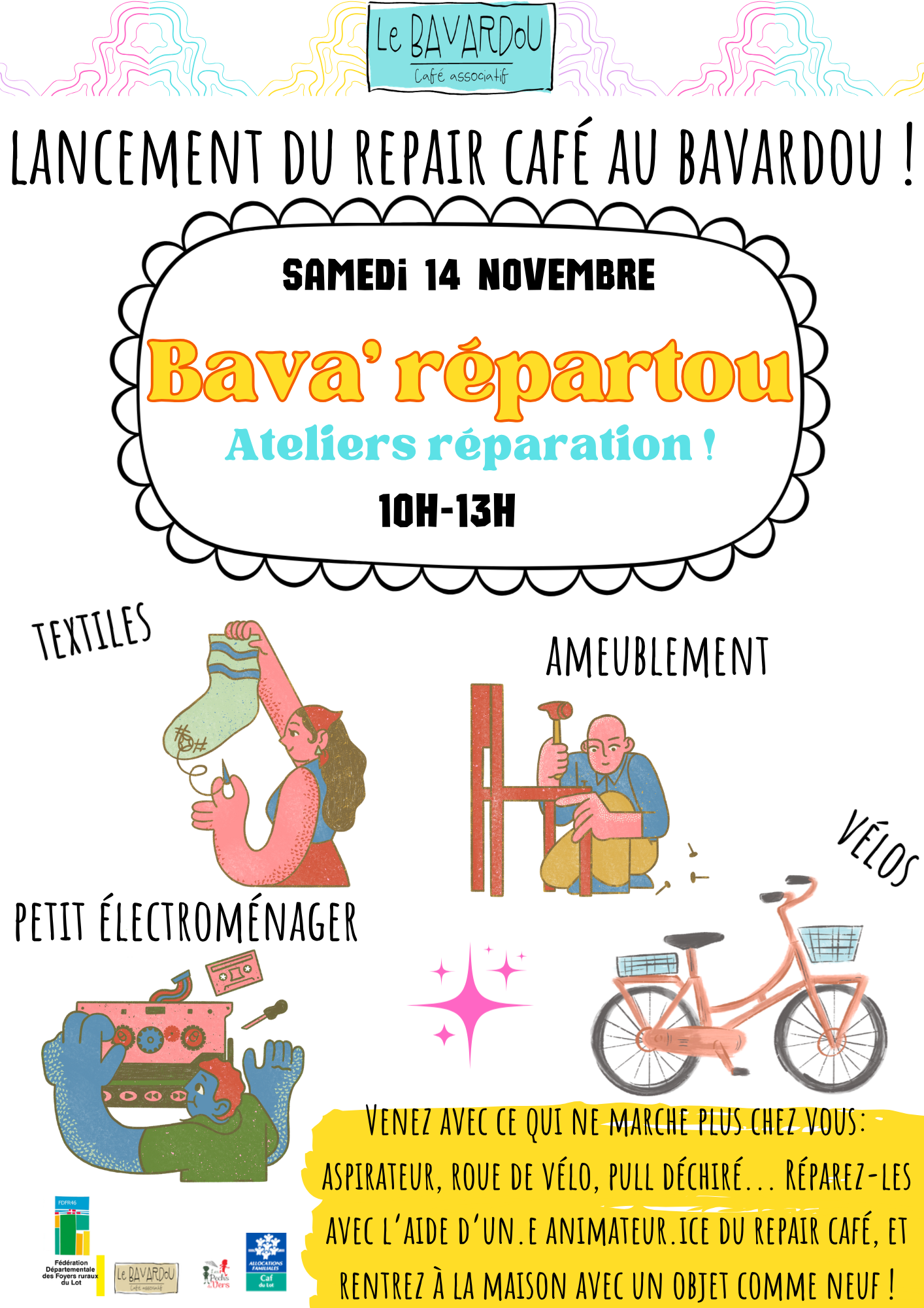 Ouverture du repair café au Bavardou !