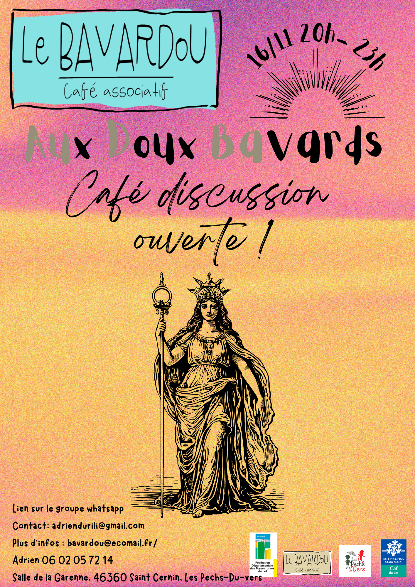 Aux Doux Bavards, café discussion