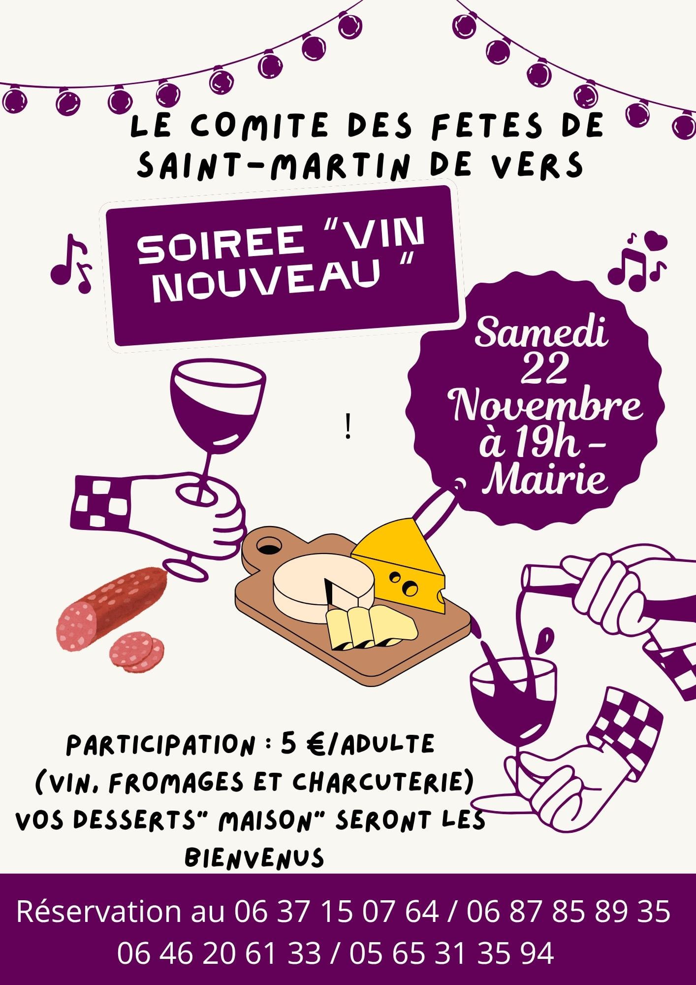 Soirée "vin nouveau" à Saint-Martin-de-Vers