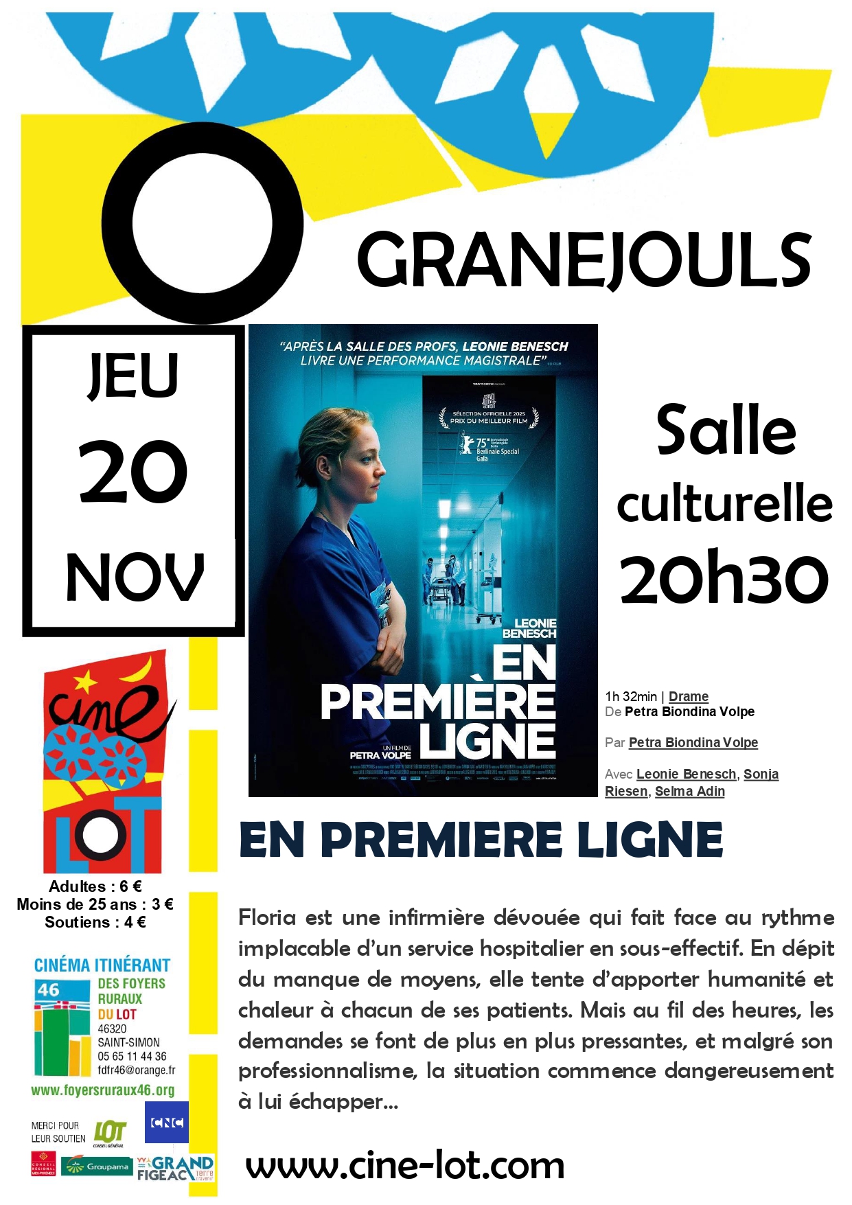 Ciné-Lot : "En Première Ligne" à Granéjouls
