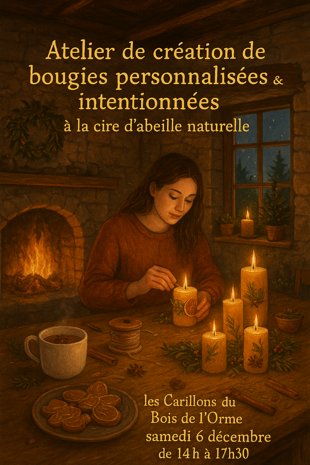Atelier de création de bougies à al cire d'abeille naturelle et huile de massage, Les Pechs du Vers