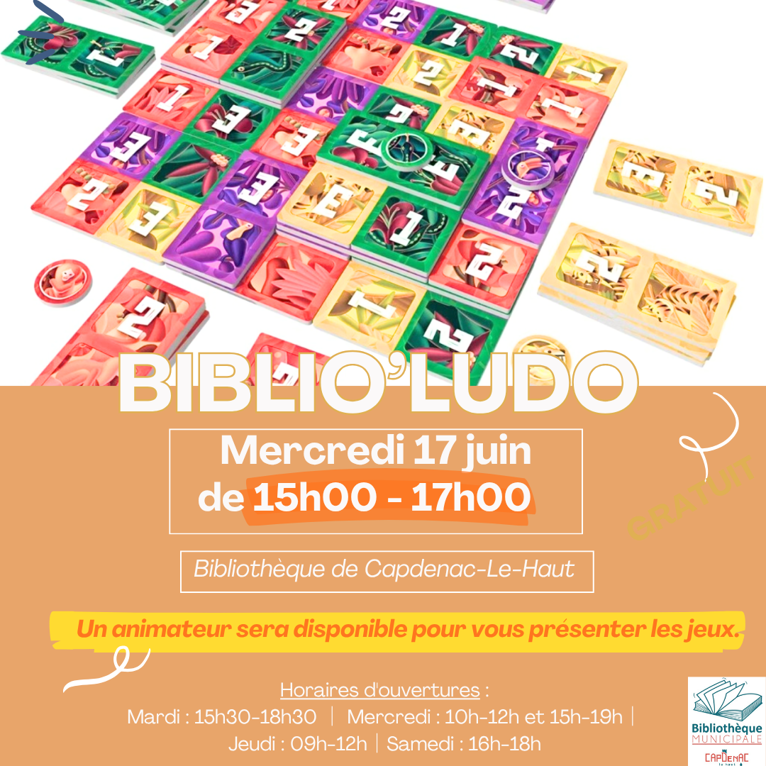 Biblio'Ludo à la bibliothèque de Capdenac-le-Haut