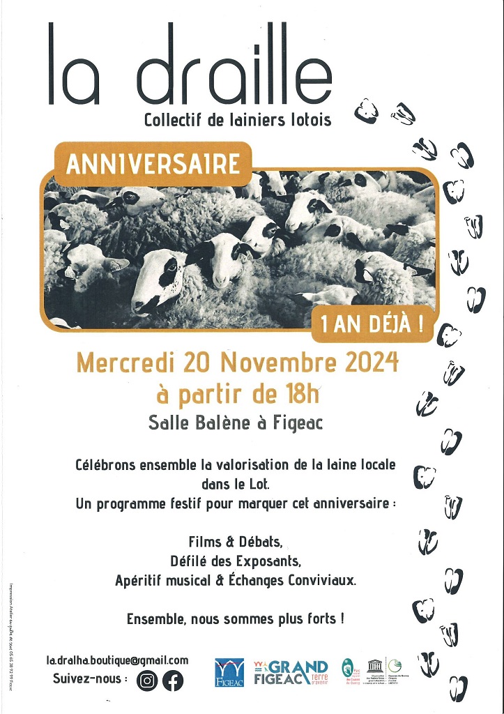 Anniversaire de la draille: célébrons ensemble la laine du Lot!