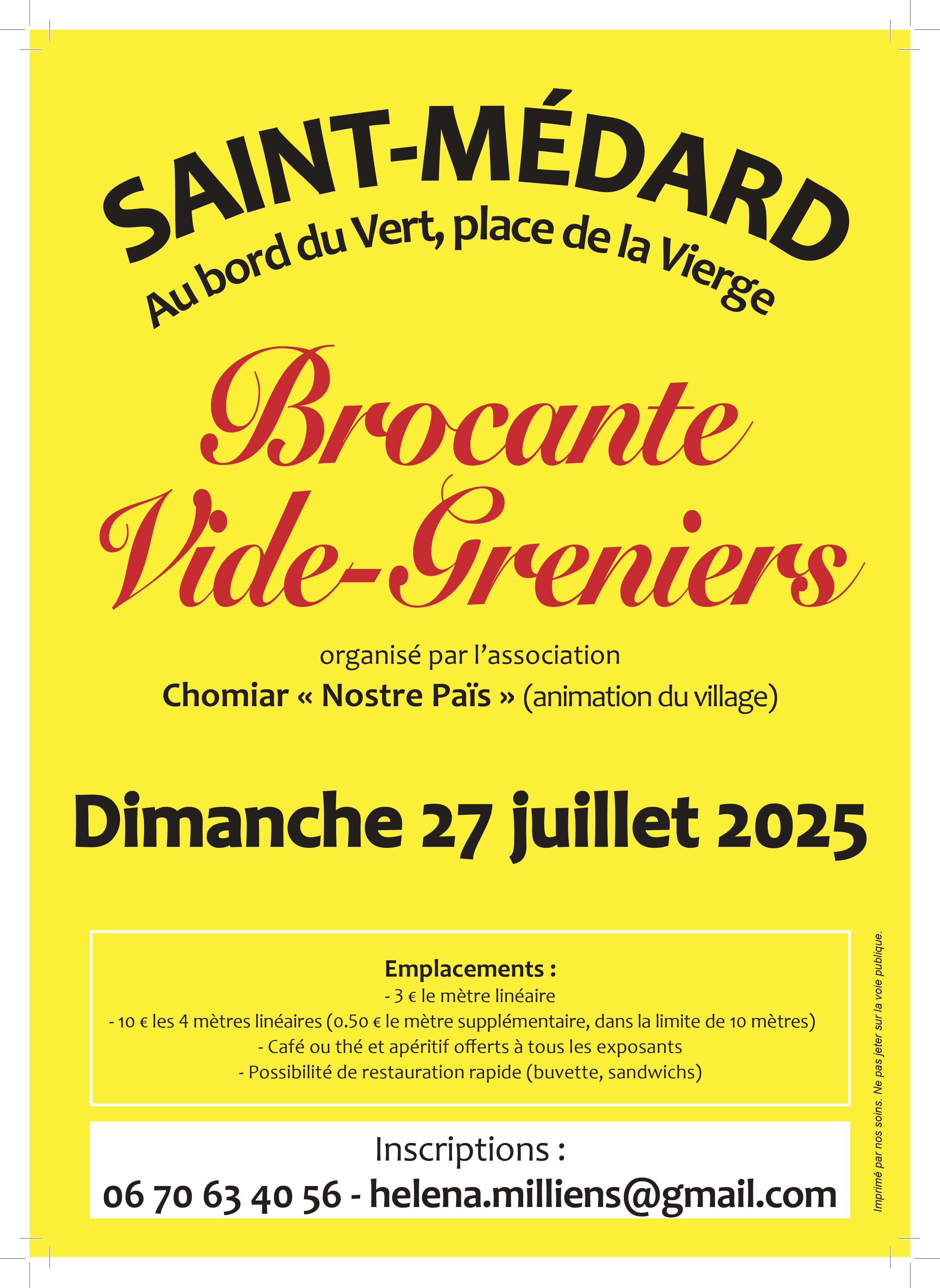 Brocante/Vide-greniers à Saint-Médard