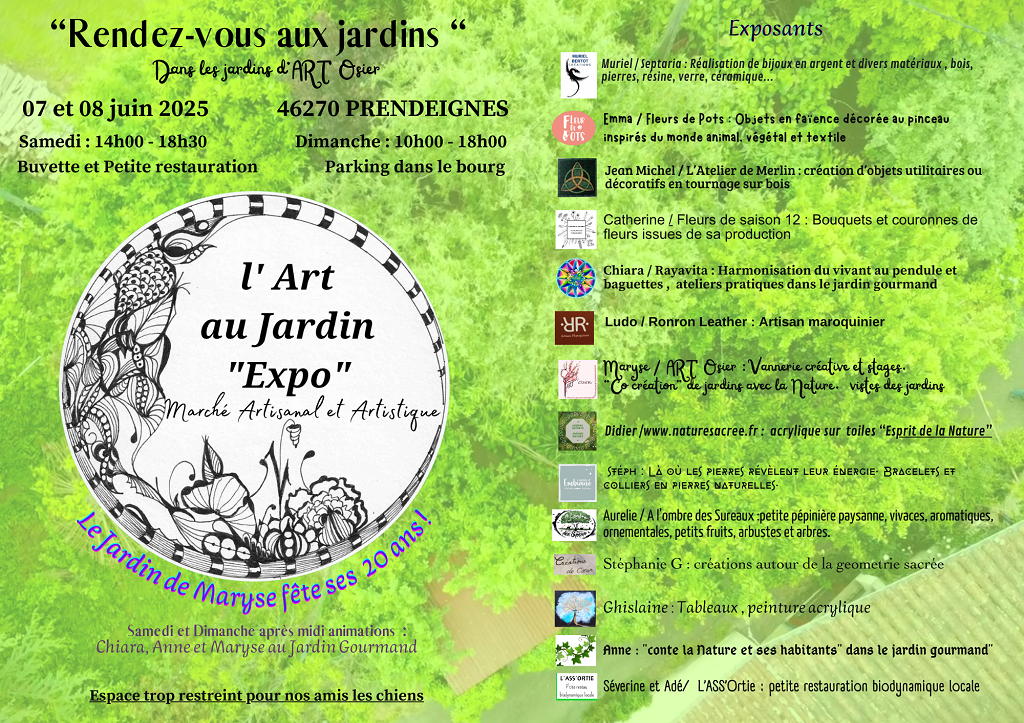 Fête des jardins à Prendeignes "l'Art au Jardin, expo"