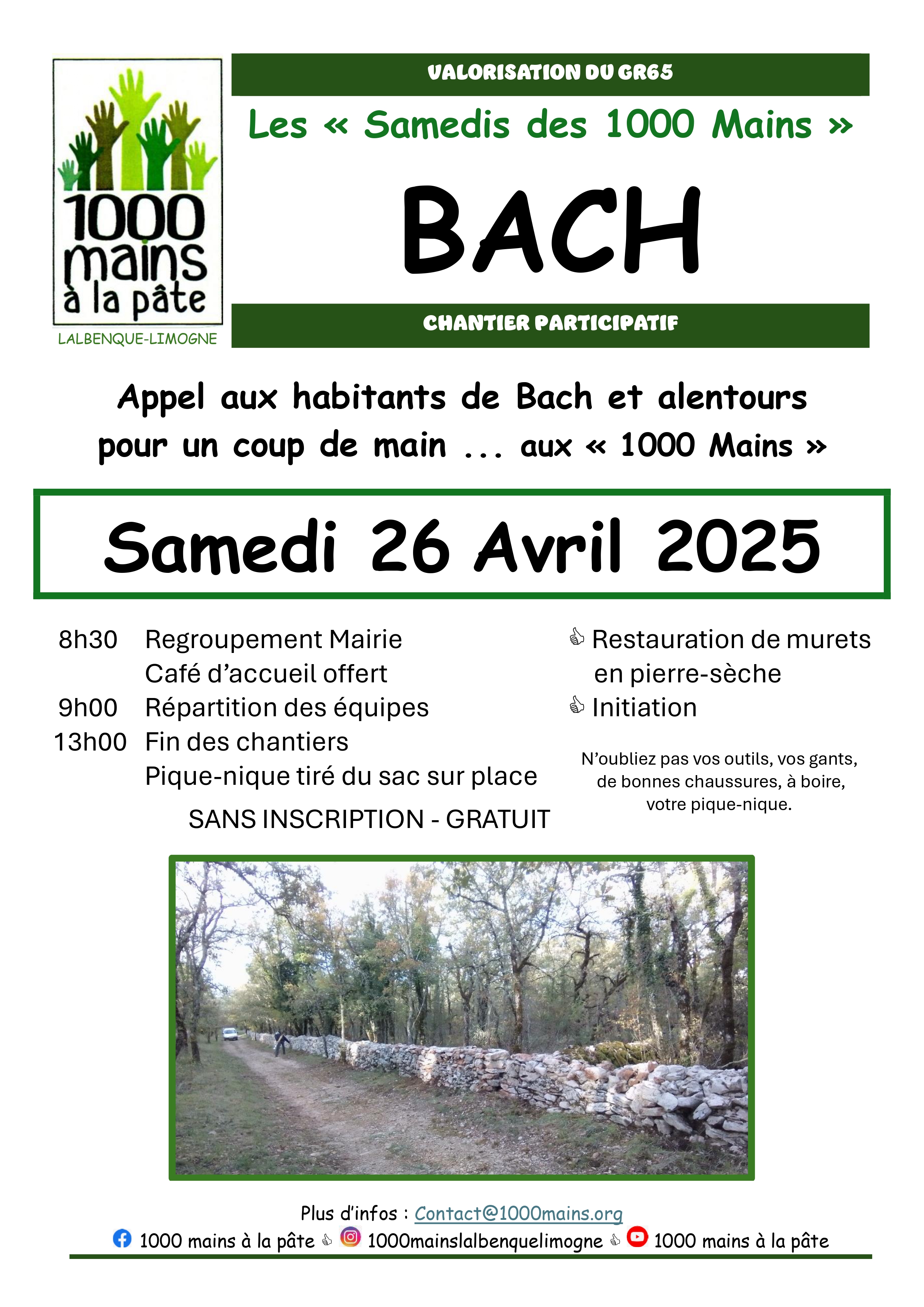 Chantier participatif "Les samedis des 1000 mains"