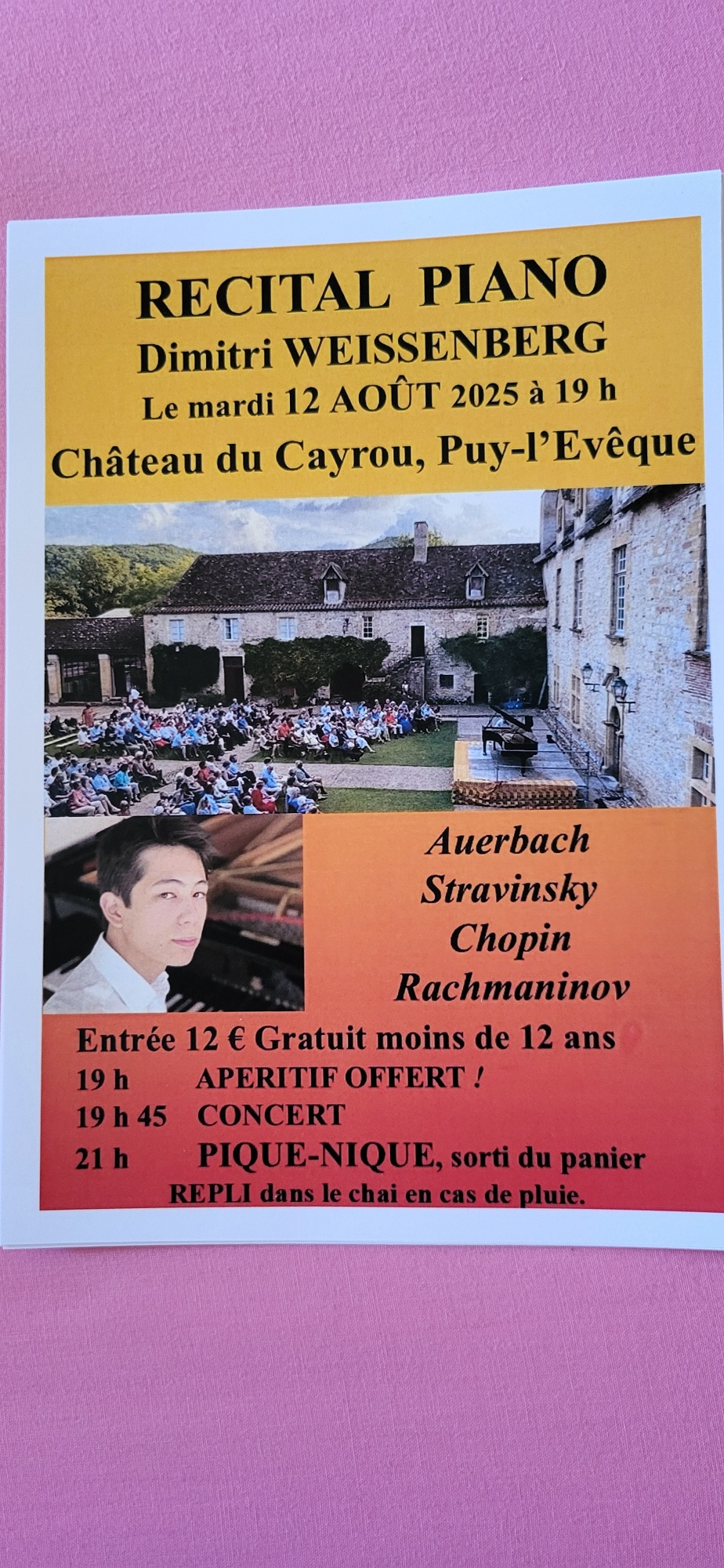 Récital piano au Château du Cayrou