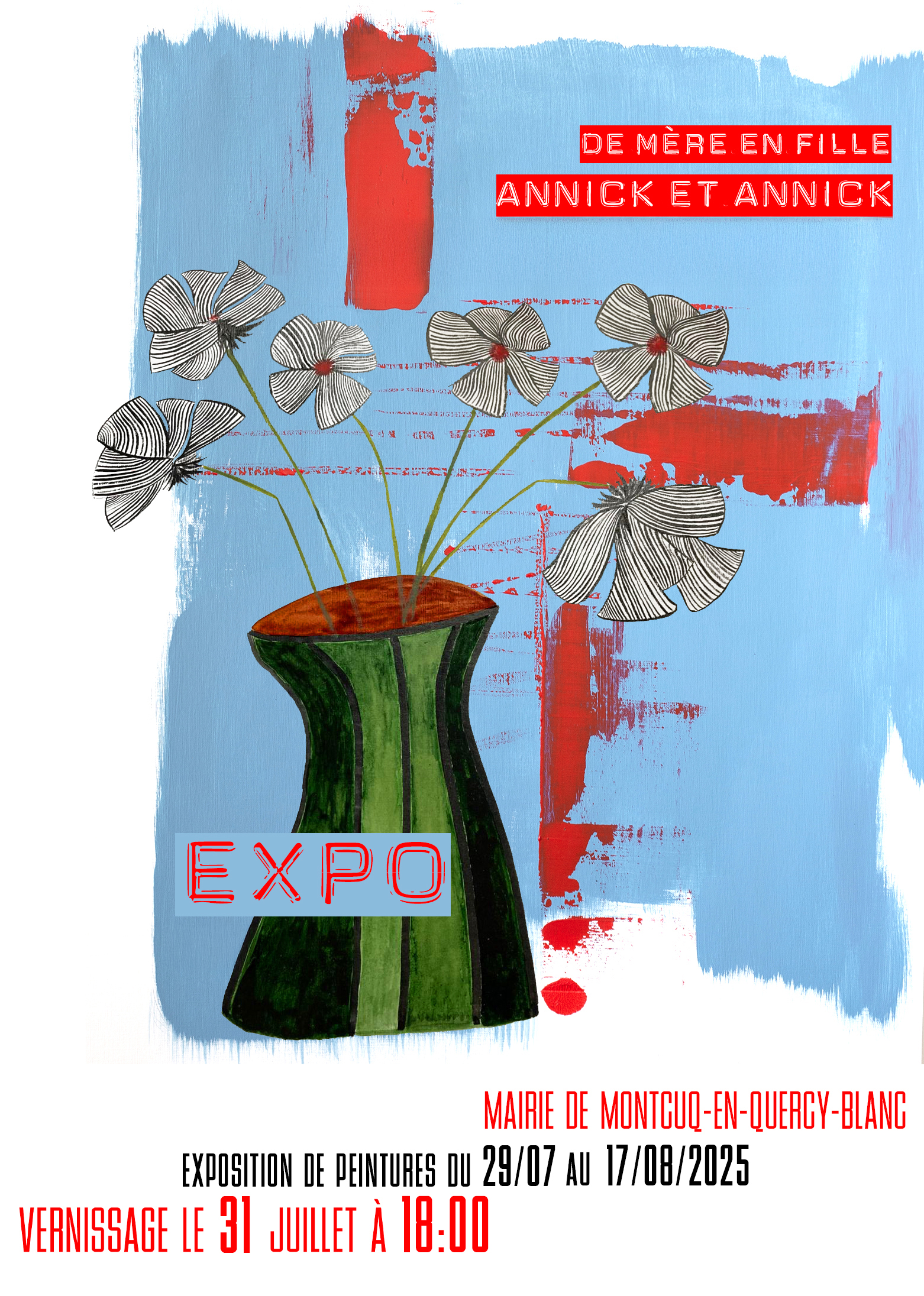 Exposition à la mairie: Annick et Annick