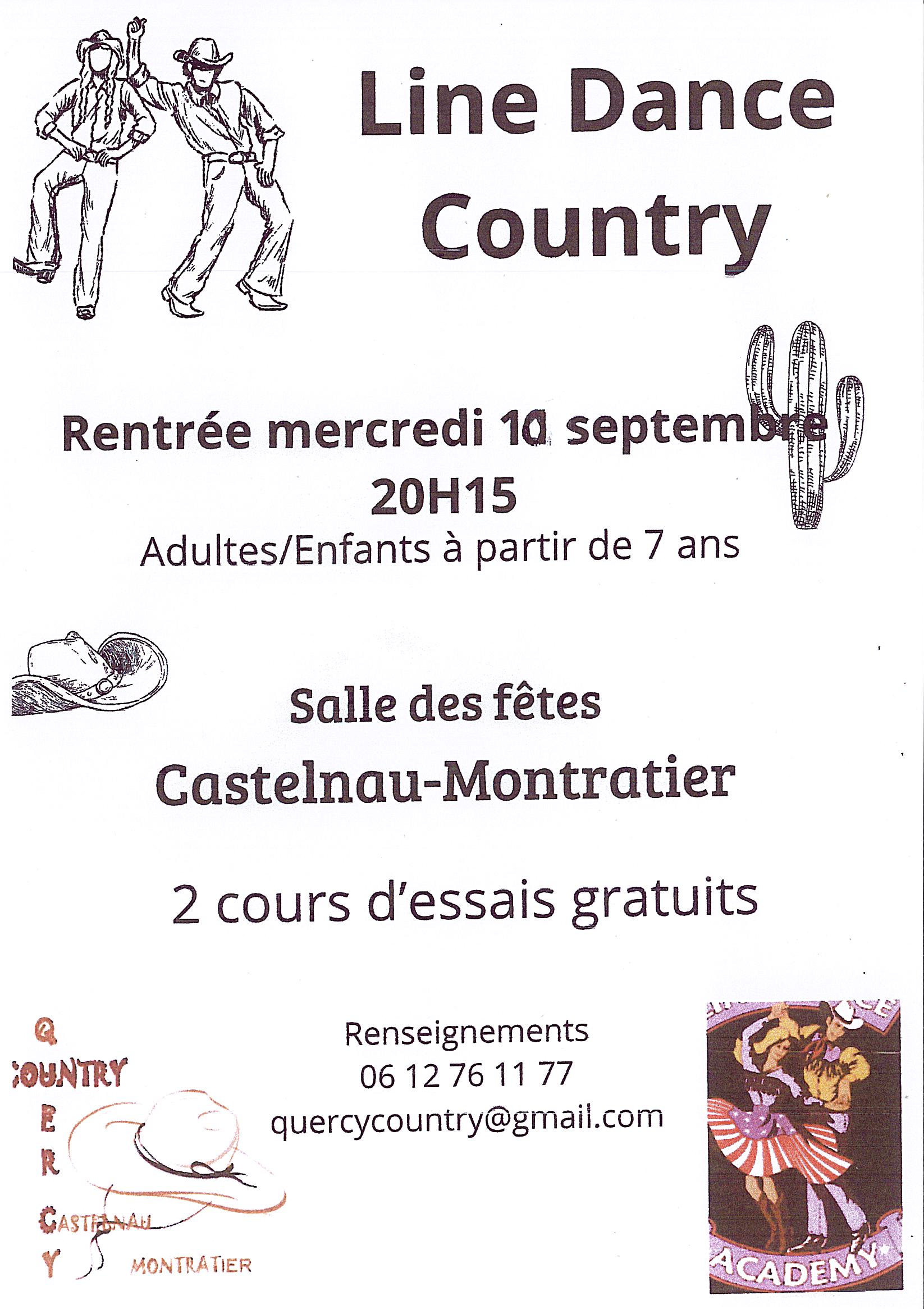 Cours de Line Dance Country organisé par Quercy Country