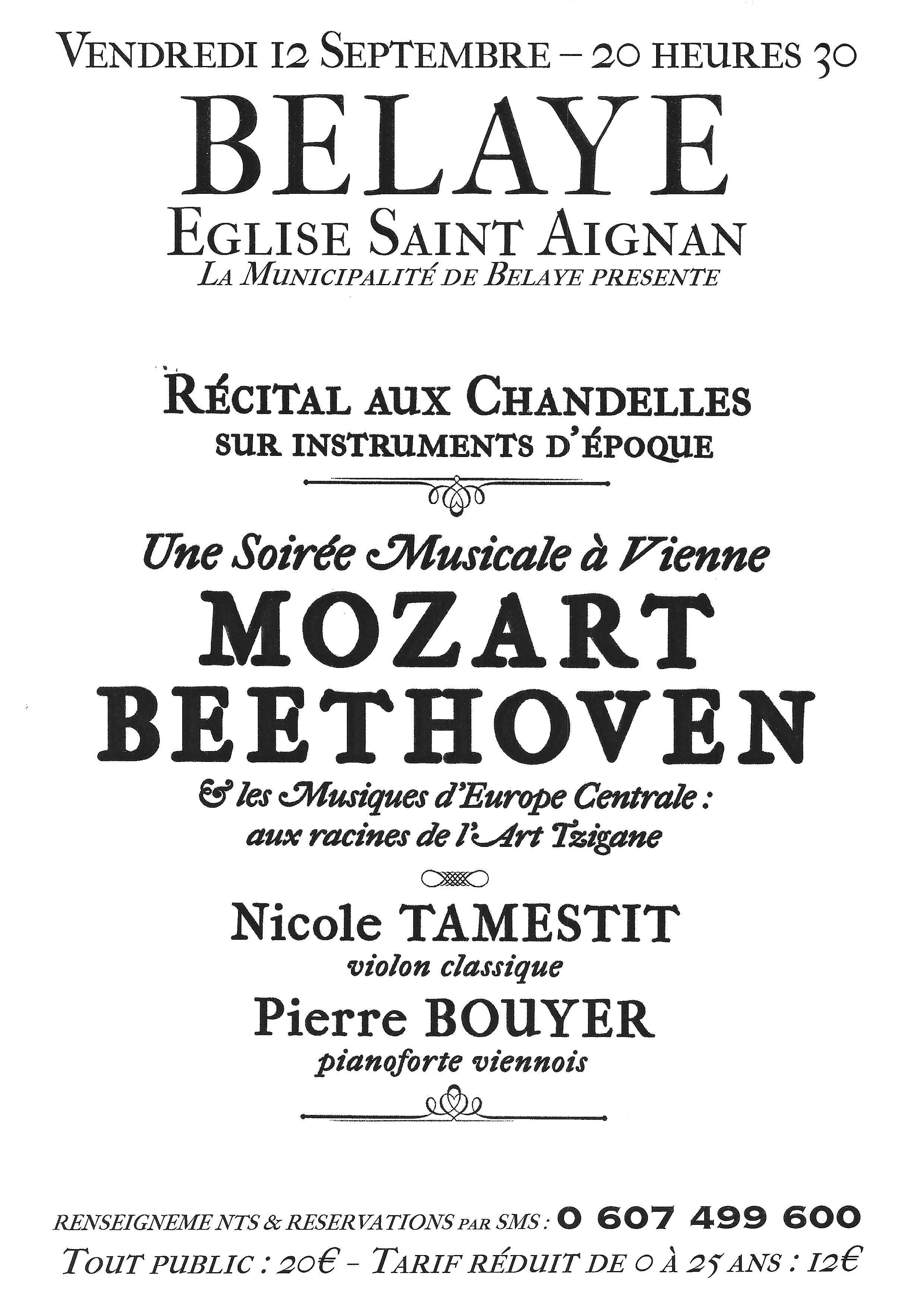 Récital aux chandelles sur instruments d'époque