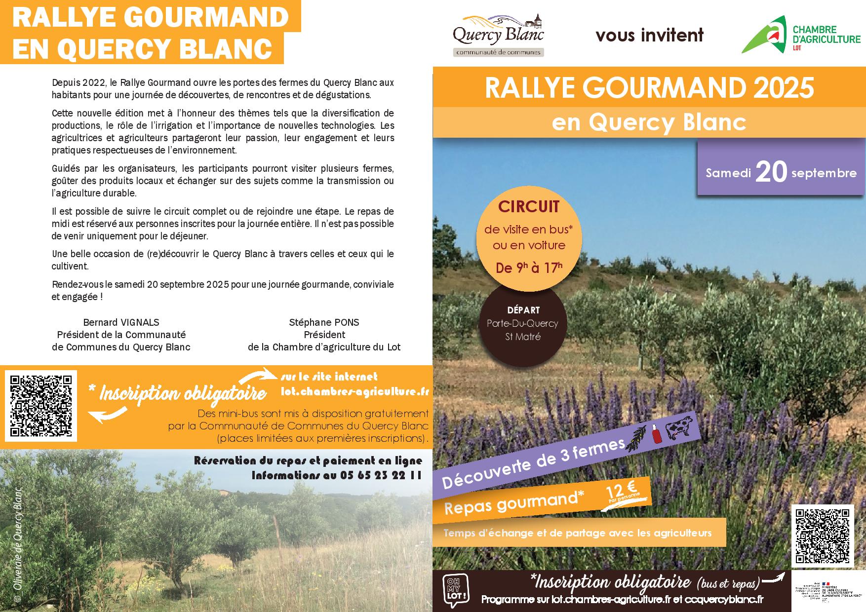 Rallye gourmand en Quercy blanc 2025