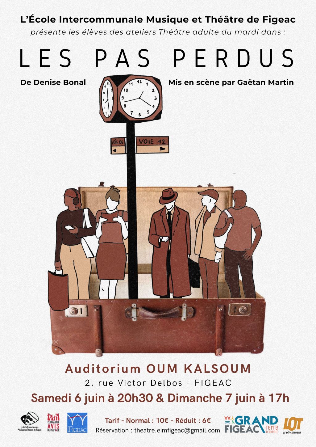 Représentation théâtrale «les pas perdus» avec l'EIM Théâtre de Figeac — visuel événement