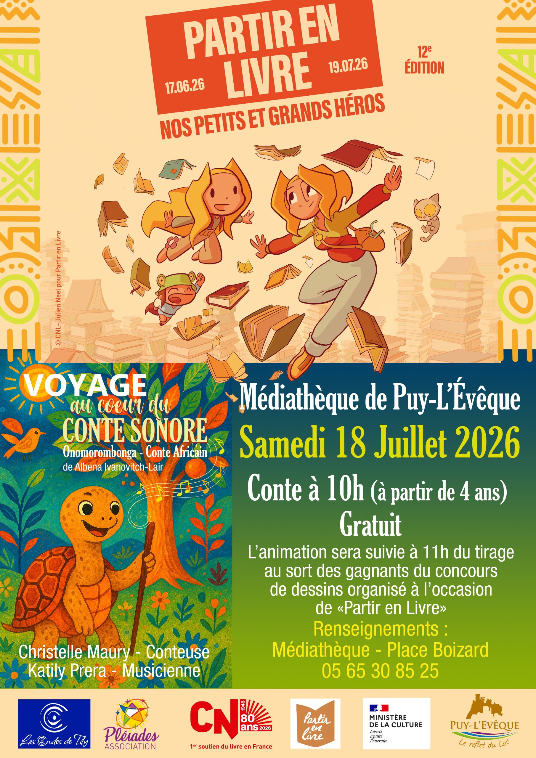 Partir en livre : animation contée et musicale