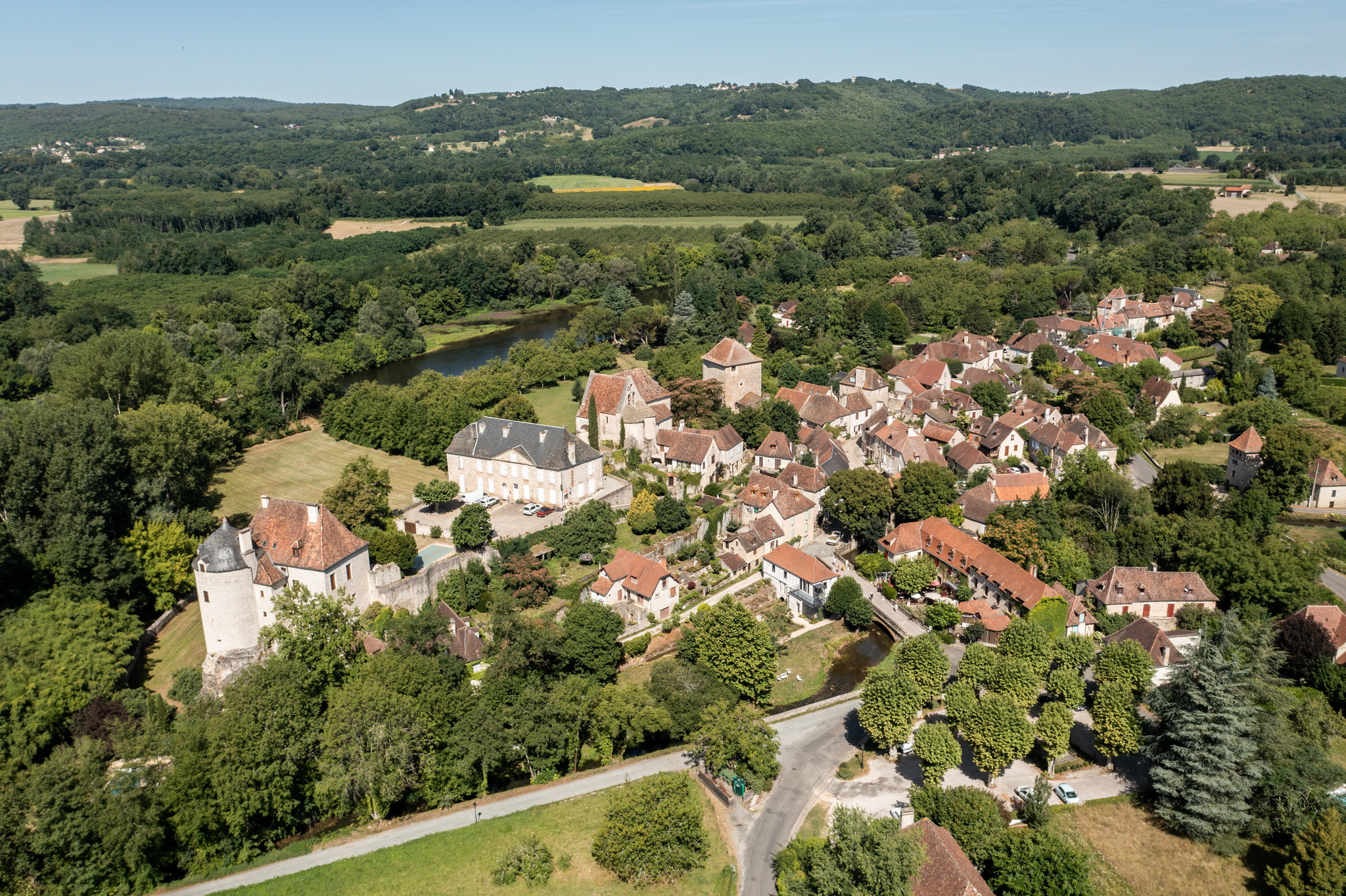 Vue drone du village de Creysse