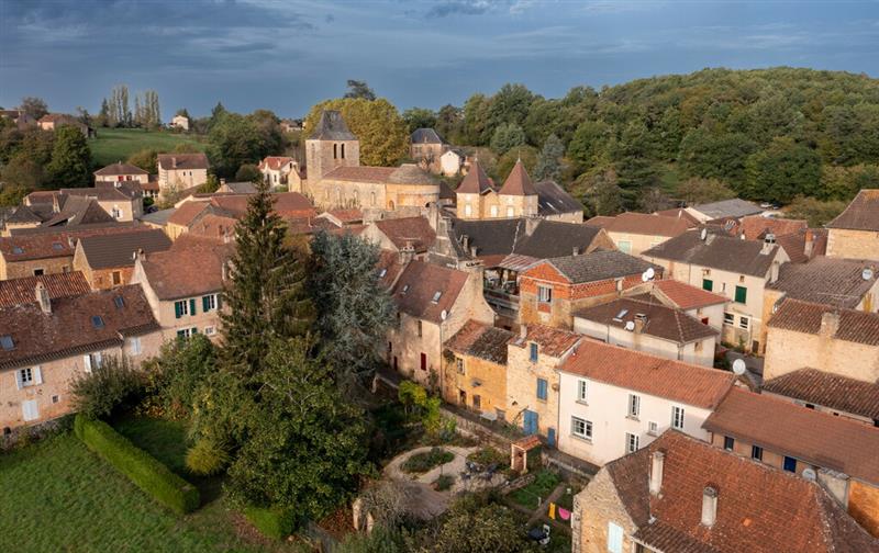 Vue aérienne de Goujounac