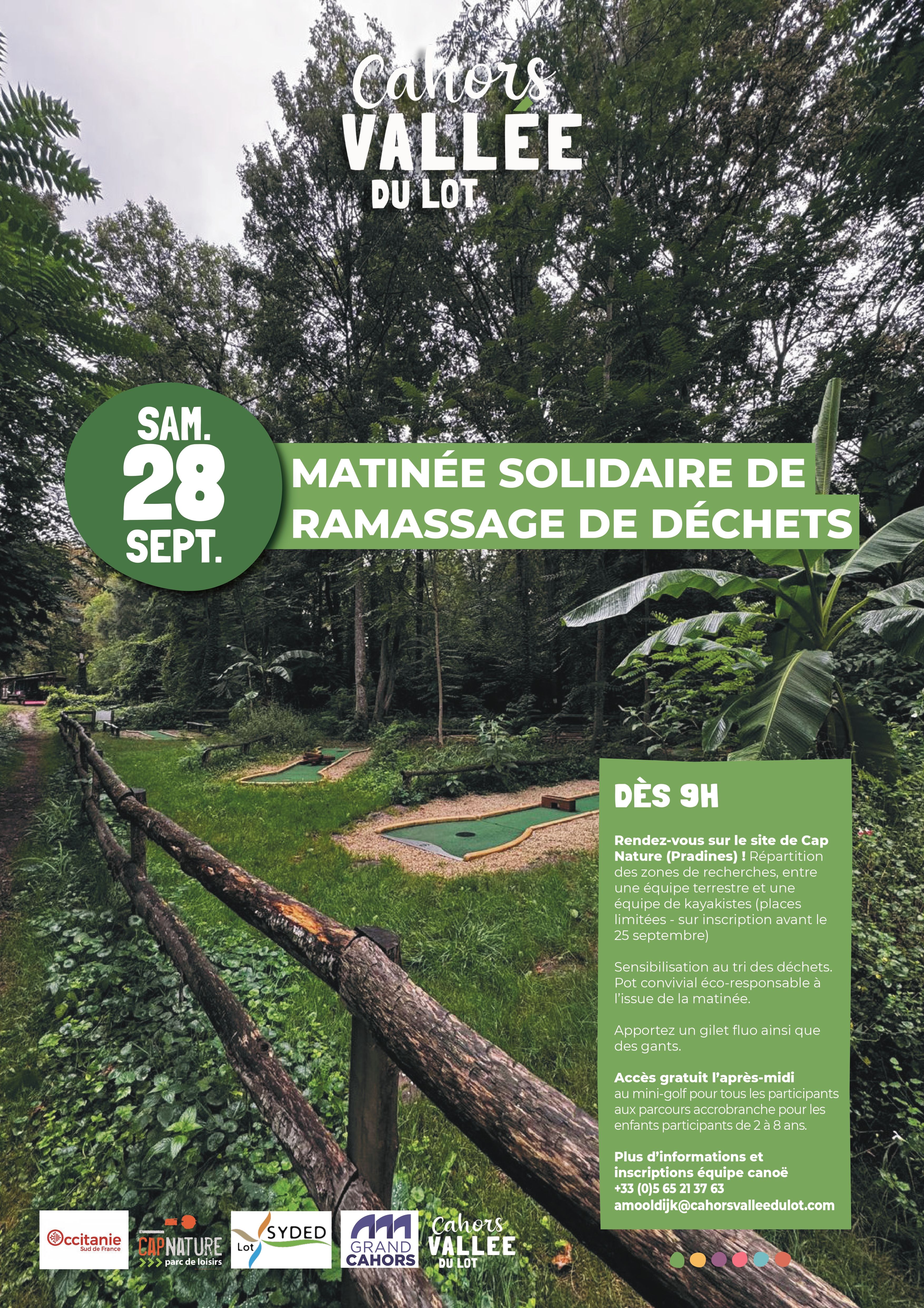 Matinée solidaire de ramassage de déchets à Cap Nature à Pradines