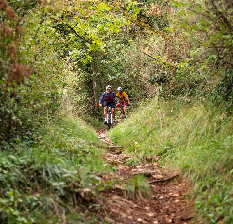 VTT près de Figeac en automne