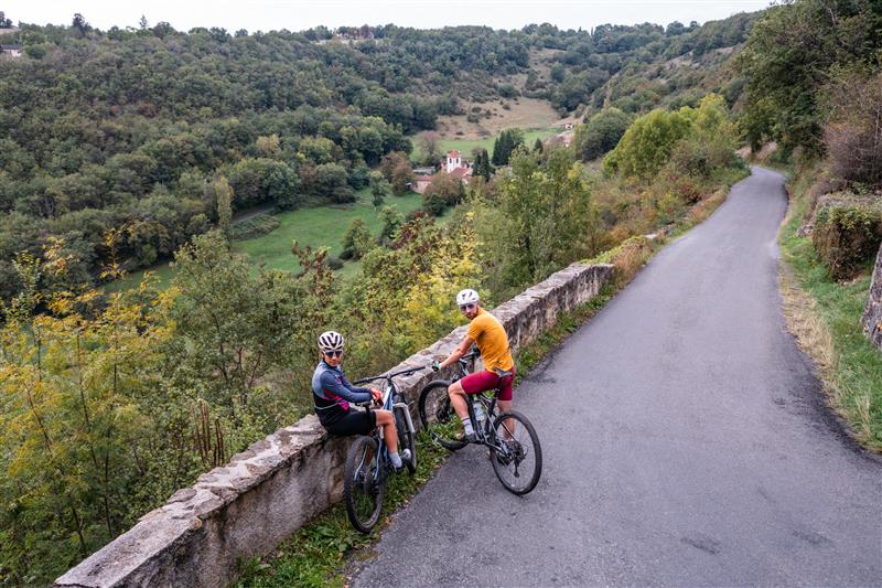 VTT près de Figeac en automne